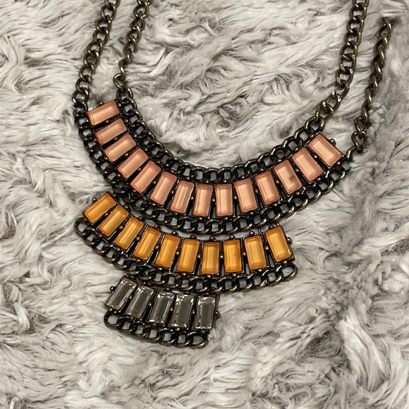 Formal Pharoah Colorful Bib Necklace - Baublebar - Picture 5 of 6